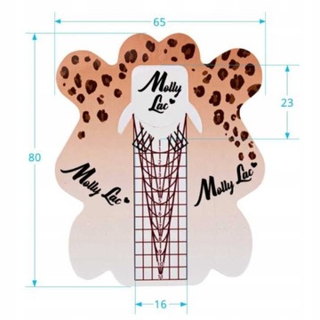 Молли Лак ШАБЛОНЫ леопардовых форм ногтей 50