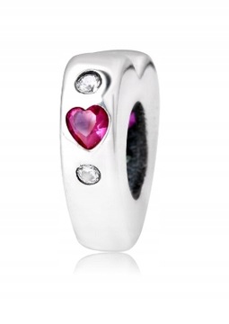 Zawieszka Charms Serce SREBRO S925 MODA TRUSKY