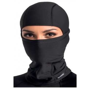 Лыжная балаклава THERMOACTIVE S/M 2в1 утепленная зимняя черная