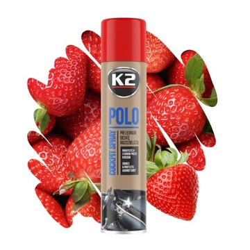 Spray do kokpitu, tworzyw sztucznych nabłyszczający K2 POLO Truskawka 750ml