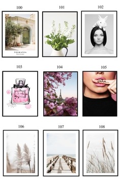 ПОСТЕР 50x70 ВЕСЕННЯЯ подборка из 100 ДИЗАЙНОВ eviero B2 цветы пейзажи природа бохо