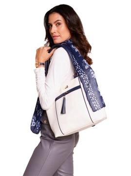 CARLA FAUSTINI BIAŁA TOREBKA + ZEGAREK + SZAL