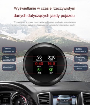 Автомобильный дисплей GP11, инклинометр/индикаторы GPS, например, для бездорожья