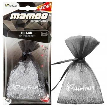 ZAPACH SAMOCHODOWY ZAWIESZKA AIRFRESH MAMBO BLACK WORECZEK