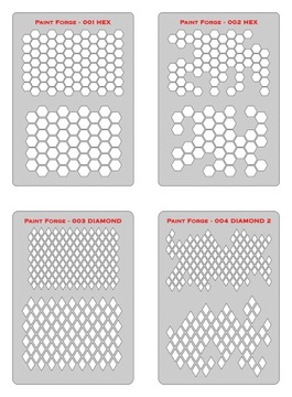 Wzornik szablon Paint Forge 009 M LINES
