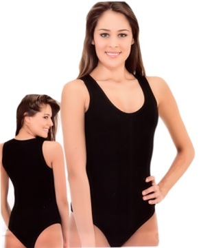 XL Bawełniane BODY KLASYCZNE SZEROKIE RAMIĄCZKA