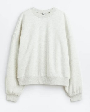 H&M bluza oversize szary melanż 38 M F22