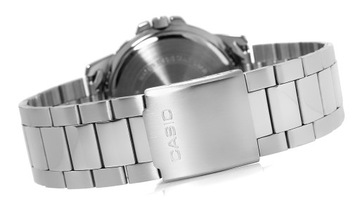 Casio zegarek męski MTP-VD01D-1B STALOWA BRANSOLETA, CZARNA TARCZA, 5 ATM