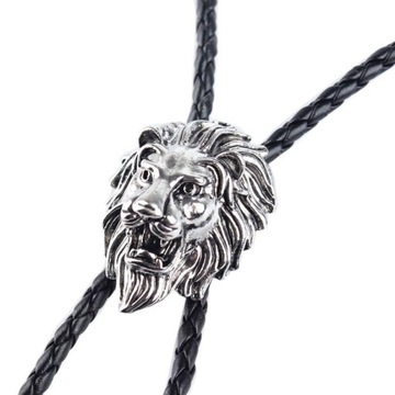 2szt. Krawat Western Cowboy Lion Krawat dla mężczyzn Aluminiowe garnitury Decor