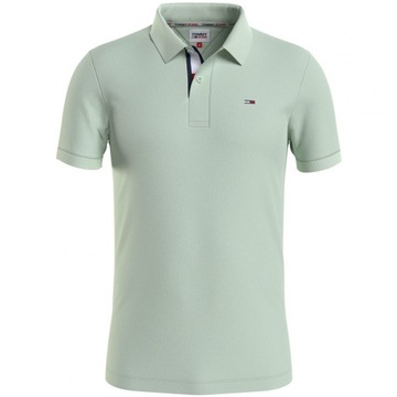 Tommy Jeans koszulka polo męska miętowa DM0DM15940-LXW M