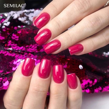 SEMILAC 065 Wild Strawberry UV LED гибридный лак 7 мл