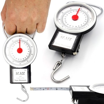 WAGA 22KG BAGAŻOWA PODRÓŻNA WĘDKARSKA HAKOWA Z METRÓWKĄ NECO