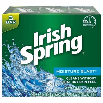 IRISH SPRING MOISTURE BLAST MYDŁO 105 g x 3 szt