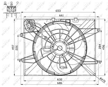 NRF 47564 VENTILÁTOR CHLAZENÍ MOTORU