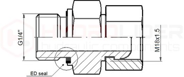 ГИДРАВЛИЧЕСКОЕ СОЕДИНЕНИЕ ДЮЙМОВАЯ G 1/4