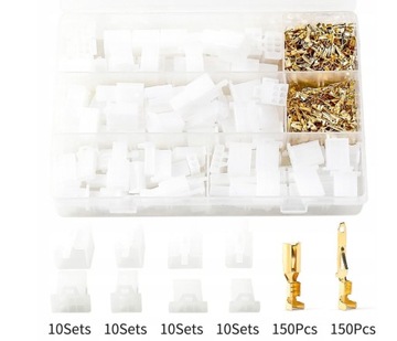 Zestaw łaczników kostek do przewodów 380szt złącza 2,8mm PIN