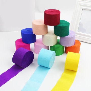 12/компл. 25 м ленты из крепированной бумаги для украшения вечеринки своими руками, скрапбукинга
