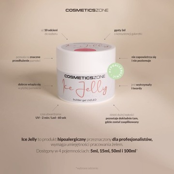 Косметика Zone Gel ICE JELLY Milky White 15мл