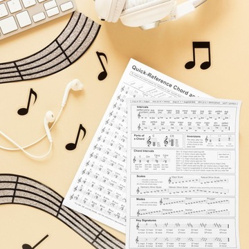 БУМАЖНЫЙ АКОРД АРФА ТАБЛИЦА АРФЫ ДЛЯ НАЧИНАЮЩИХ