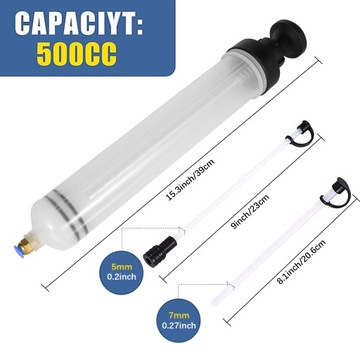 Масляный шприц, насос для всасывания жидкости, 500 мл HERANran
