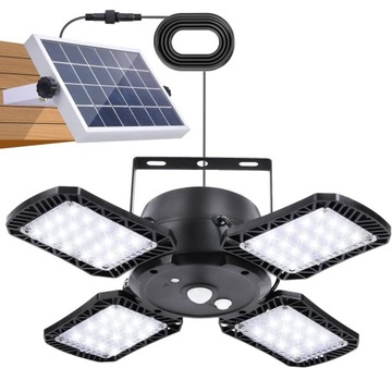 LAMPA SOLARNA SŁONECZNA LAMPA WISZĄCA 128 DIOD LED