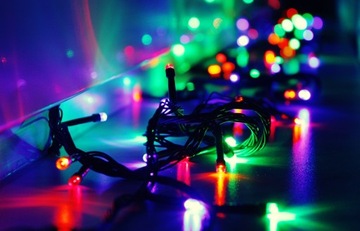 LAMPKI CHOINKOWE ZEWNĘTRZNE 300LED MULTIKOLOR - STAŁE ŚWIATŁO IP44 - MOCNE