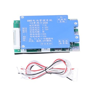 Плата зарядного устройства для литиевой батареи 13S 48V 20A BMS