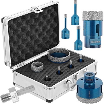 ZESTAW WIERTEŁ DIAMENTOWYCH KORONKI M14 + WALIZKA