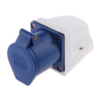 розетка плоская угловая V 2P + E водонепроницаемая IP44 32A