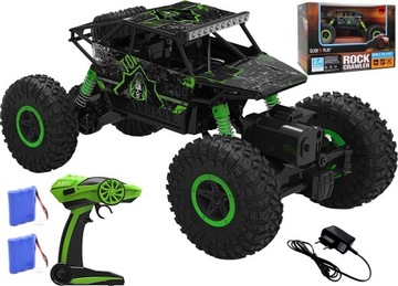 SAMOCHÓD ZDALNIE STEROWANY TERENOWY AUTO RC DUŻE KOŁA 2 SILNIKI 4X4 1:18