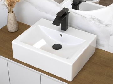 ELVA ЧЕРНЫЙ СМЕСИТЕЛЬ ДЛЯ ВАННЫ ВОДОПАД КАСКАД FAP