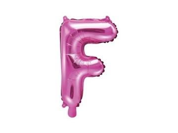 Balon foliowy jasnoróżowy litera F 35cm