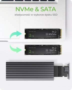 Корпус твердотельного накопителя TypeC USB 3.1 Gen2 PCI NVMe SATA M2