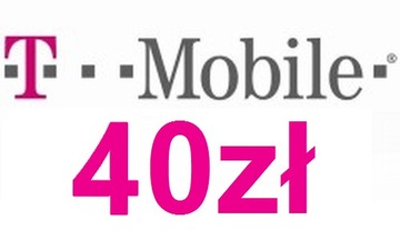 T-Mobile 40 zł - Doładowanie TMobile Kod Tekstowy