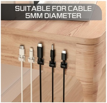 50x UCHWYTY HACZYKI KLIPSY DO LAMPEK SWIĄTECZNYCH GIRLAND SAMOPRZYLEPNE 3M