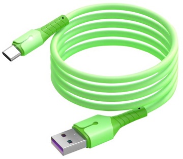 Kabel USB-A na USB-C typu C QC 3.0 szybkie ładowanie 1,5m 150cm Elastyczny