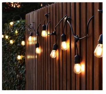 Гирлянда садовая 50м +LED 4W G45 AMBER E27 ⌀4,5см