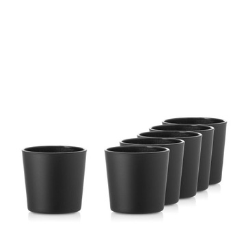 Pojemnik szklany do zalewu świec 71423 czarny mat 185 ml zestaw 100 szt.
