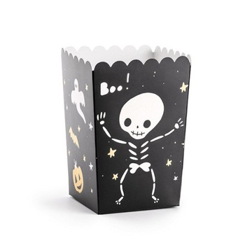 Pudełka na popcorn Halloween - Boo!, 6 szt.