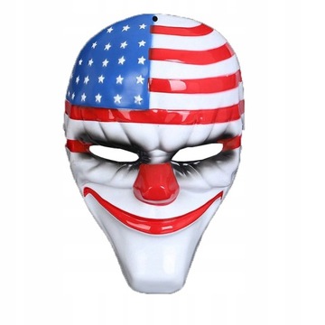 Maska PAYDAY Clown HORROR Dallas KLAUN