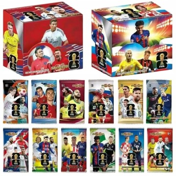 KARTY PIŁKARSKIE MEGA BOX 288 KART WORLD FOOTBALL STARS KOLEKCJONERSKIE