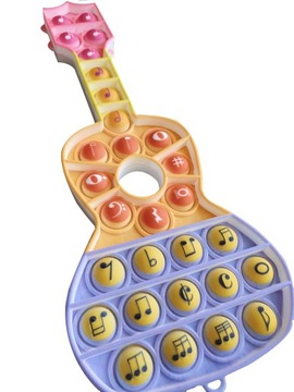 ИГРУШКА АНТИСТРЕСС POP IT ГИТАРА РАЗНЫХ ЦВЕТОВ
