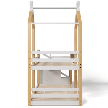 Кровать-чердак Treehouse детская 90 х 200 см*2 белый