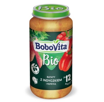 Bobovita BIO bataty z indykiem i papryką 250g