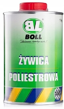 BOLL ZYWICA POLIESTROWA 1KG Z UTWARDZACZEM 30G SZT BOLL