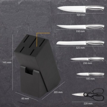 НАБОР КУХОННЫХ НОЖЕЙ ОСТРЫЕ НОЖИ БЛОК 7 C