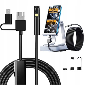 ИНСПЕКЦИОННАЯ камера ДУО ЭНДОСКОП 5М 9LED 2x HD WIFI