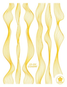 НАКЛЕЙКИ ДЛЯ НОГТЕЙ ВОЛНЫ, ЗОЛОТЫЕ НАКЛЕЙКИ