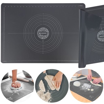 КОВРИК СИЛИКОНОВЫЙ КУХОННЫЙ СТОЛ БОЛЬШОЙ XXL 50x70