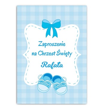 Zaproszenie ZAPROSZENIA NA CHRZEST Święty + Imię Dziecka